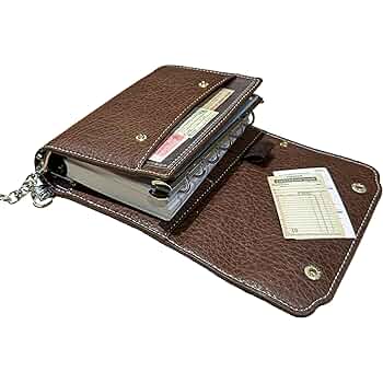 まるページ Amazon | 【Laxewzul】システム手帳 ビジネス手帳 三つ折り